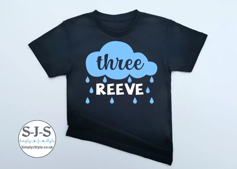 Cloud and Rain Kids Birthday T-shirt