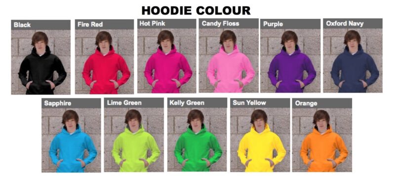 Hoodie colours