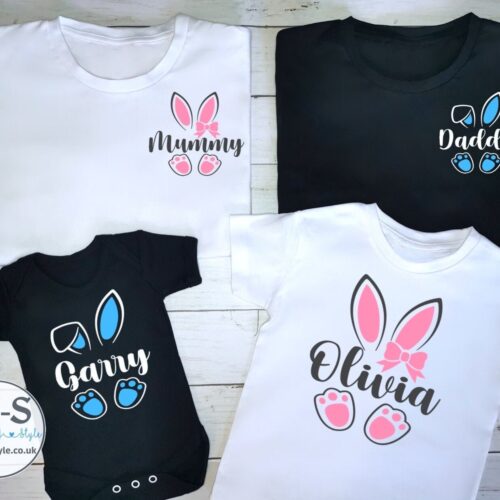 Matching Bunny t-shirts