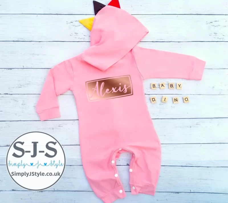 Name Personalised Baby Dinosaur Outfit