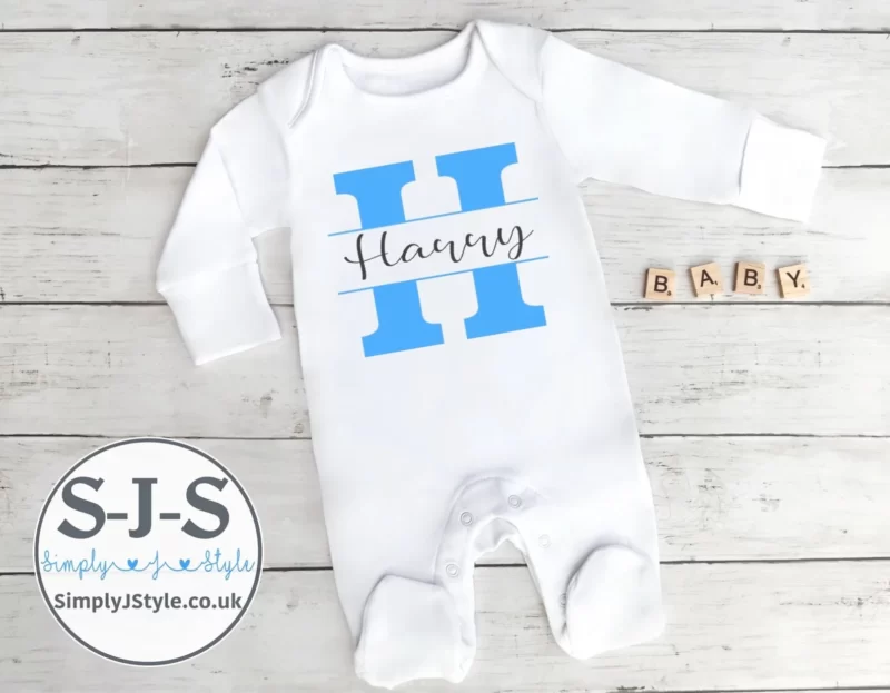 Name Personalised Sleepsuit / Vest