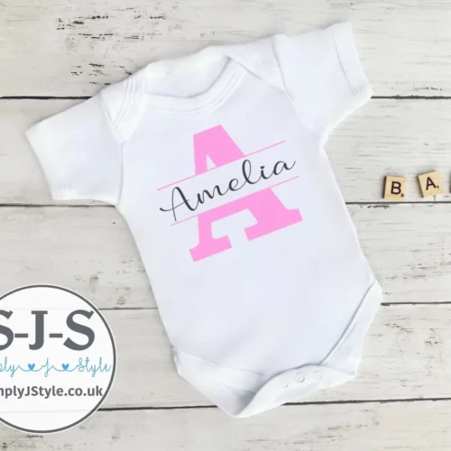 Name Personalised Sleepsuit / Vest