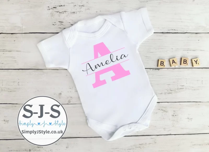 Name Personalised Sleepsuit / Vest