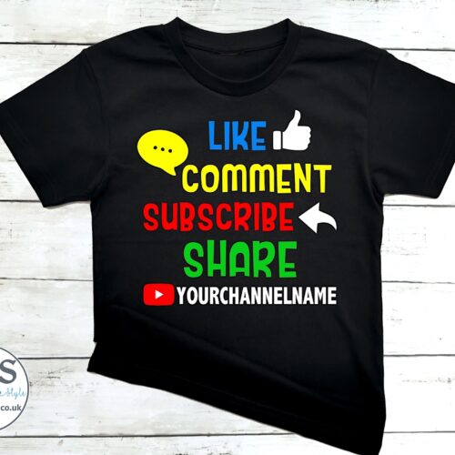 Personalised Channel Subscribe T-Shirt