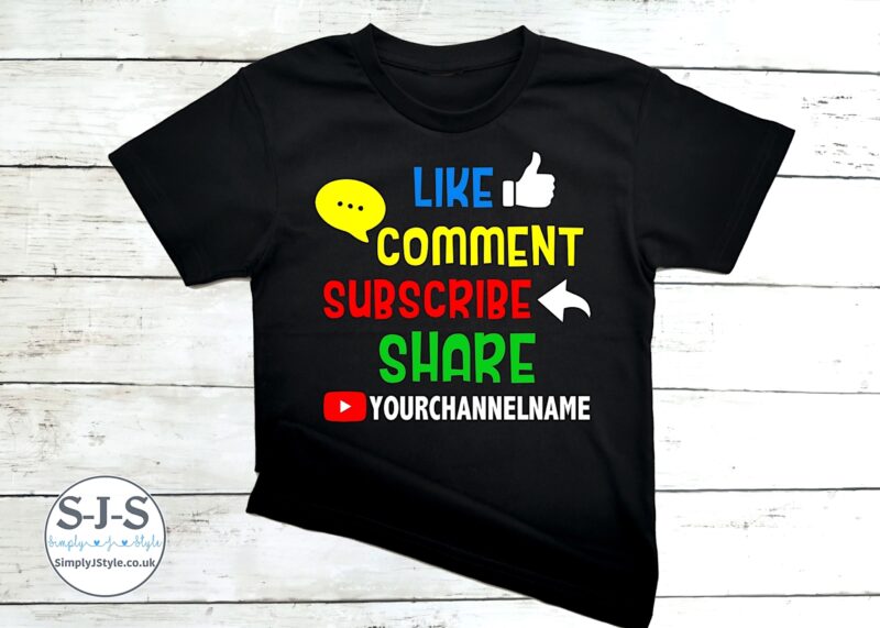 Personalised Channel Subscribe T-Shirt