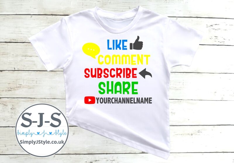 Personalised Channel Subscribe T-Shirt