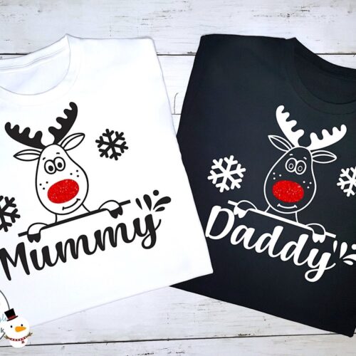 Personalised Christmas Reindeer T-shirts