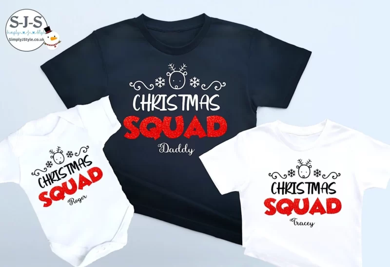 Personalised Christmas Squad T-shirt