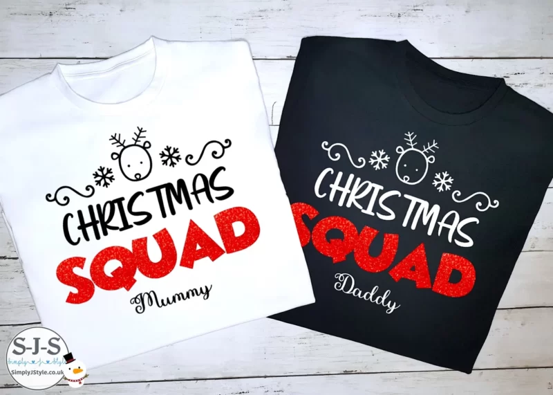 Personalised Christmas Squad T-shirt