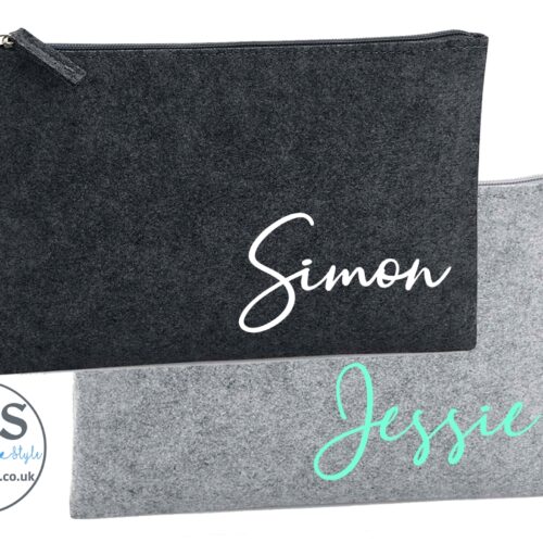 Personalised Felt Accessory Pouch