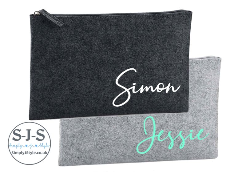 Personalised Felt Accessory Pouch