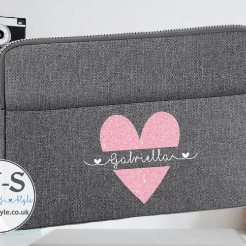 Personalised Laptop Sleeve With Heart