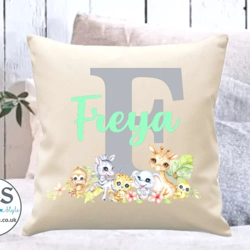 Personalised Safari Animals Cushion