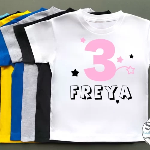 Personalised Stars Birthday T-shirt