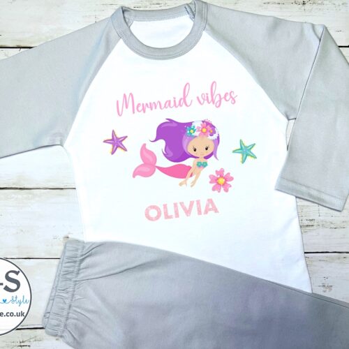 Personalised Mermaid Vibes Pyjamas