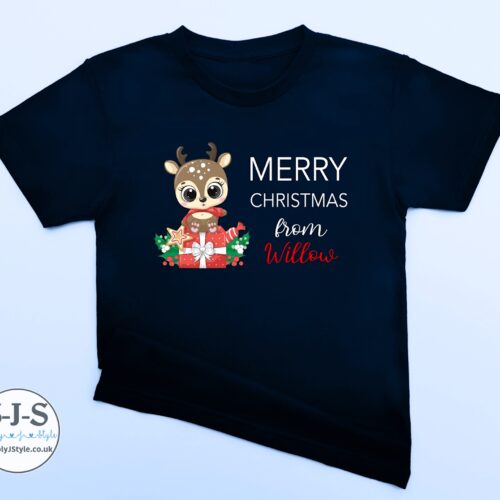 Merry Christmas Reindeer Kids T-shirt