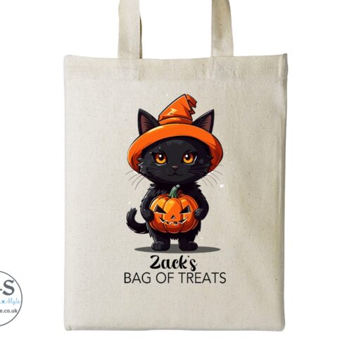 Personalised Halloween Cat Party Bag