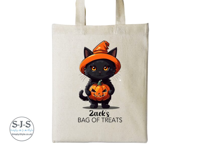 Personalised Halloween Cat Party Bag